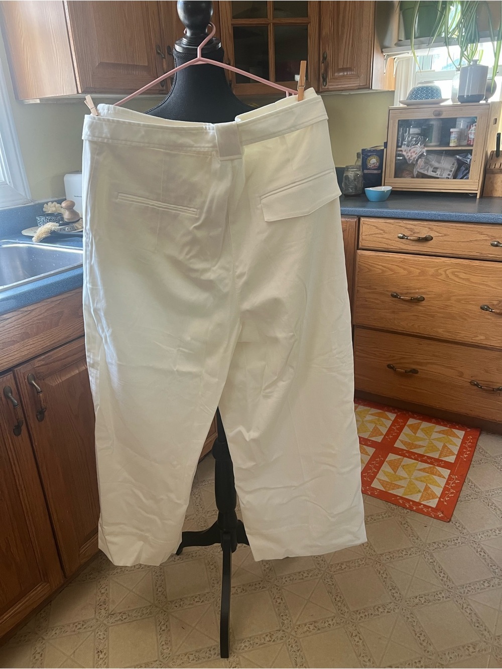 Banana Republic White Women's Wide-Leg Trousers - Picture 3 of 6